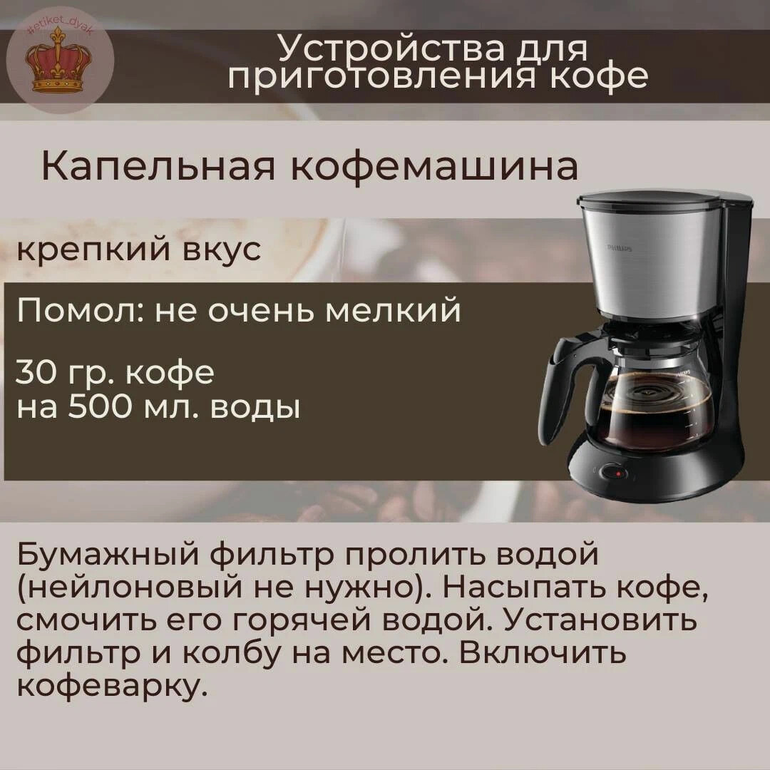 Как пользоваться кофеваркой капельного типа: инструкция, рецепты