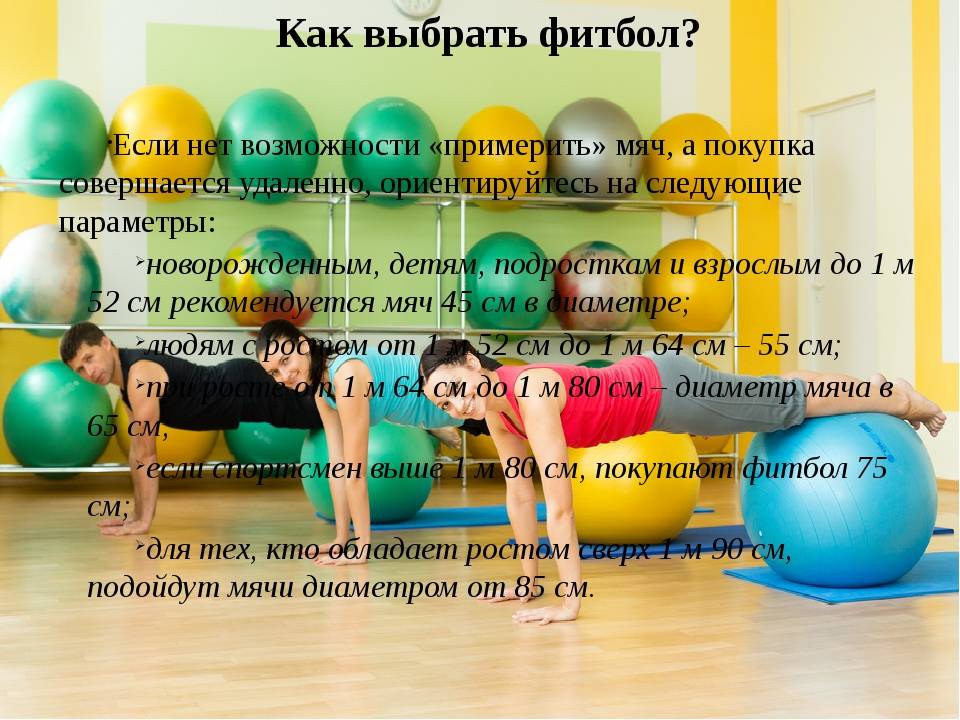 Как выбрать фитбол: какой правильно выбрать