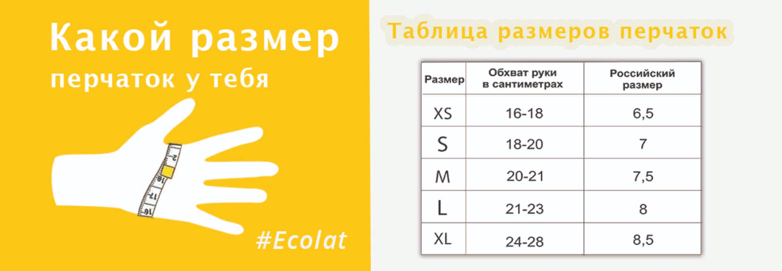 Как определить размер перчаток. таблица соответствия